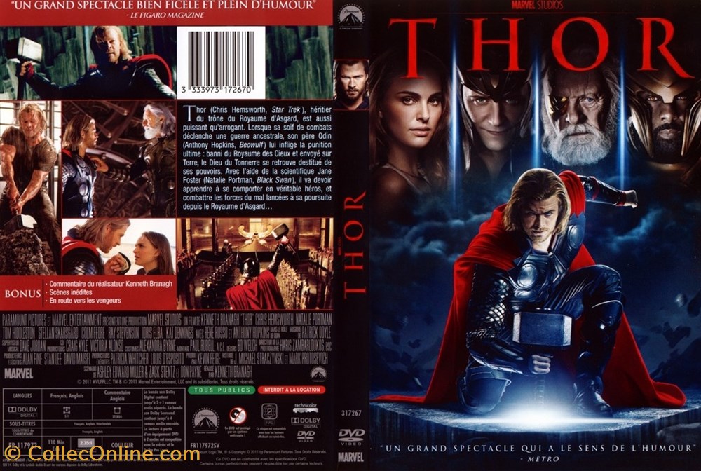 Thor I 3 divers film dvd blu ray thor i