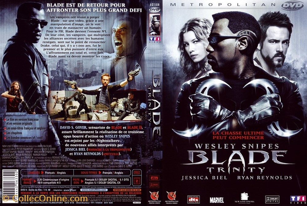 divers film dvd blu ray blade iii trinity