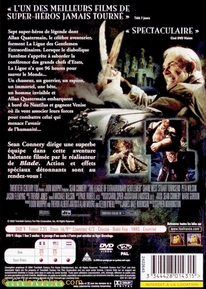 La Ligue Des Gentlemen Extraordinaires 2 divers film dvd blu ray la ligue des gentlemen extraordinaires