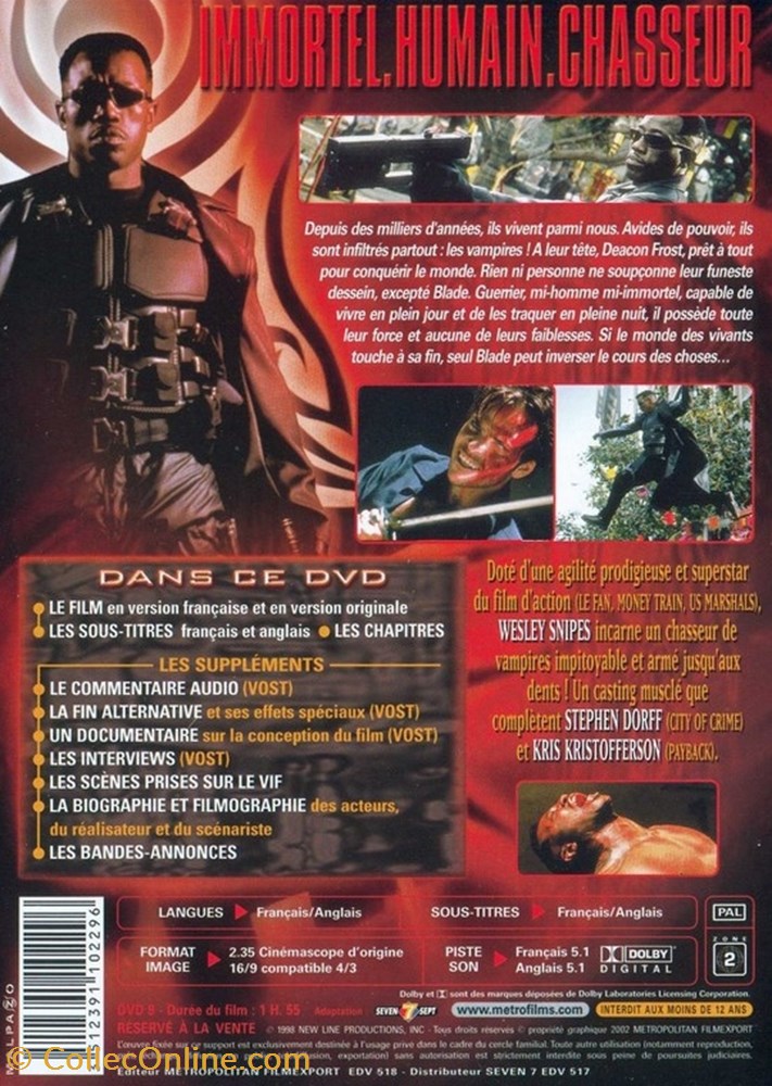 divers film dvd blu ray blade edition prestige