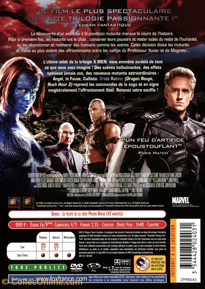 X Men Iii X Men L Affrontement Diverso Film Dvd Blu Ray
