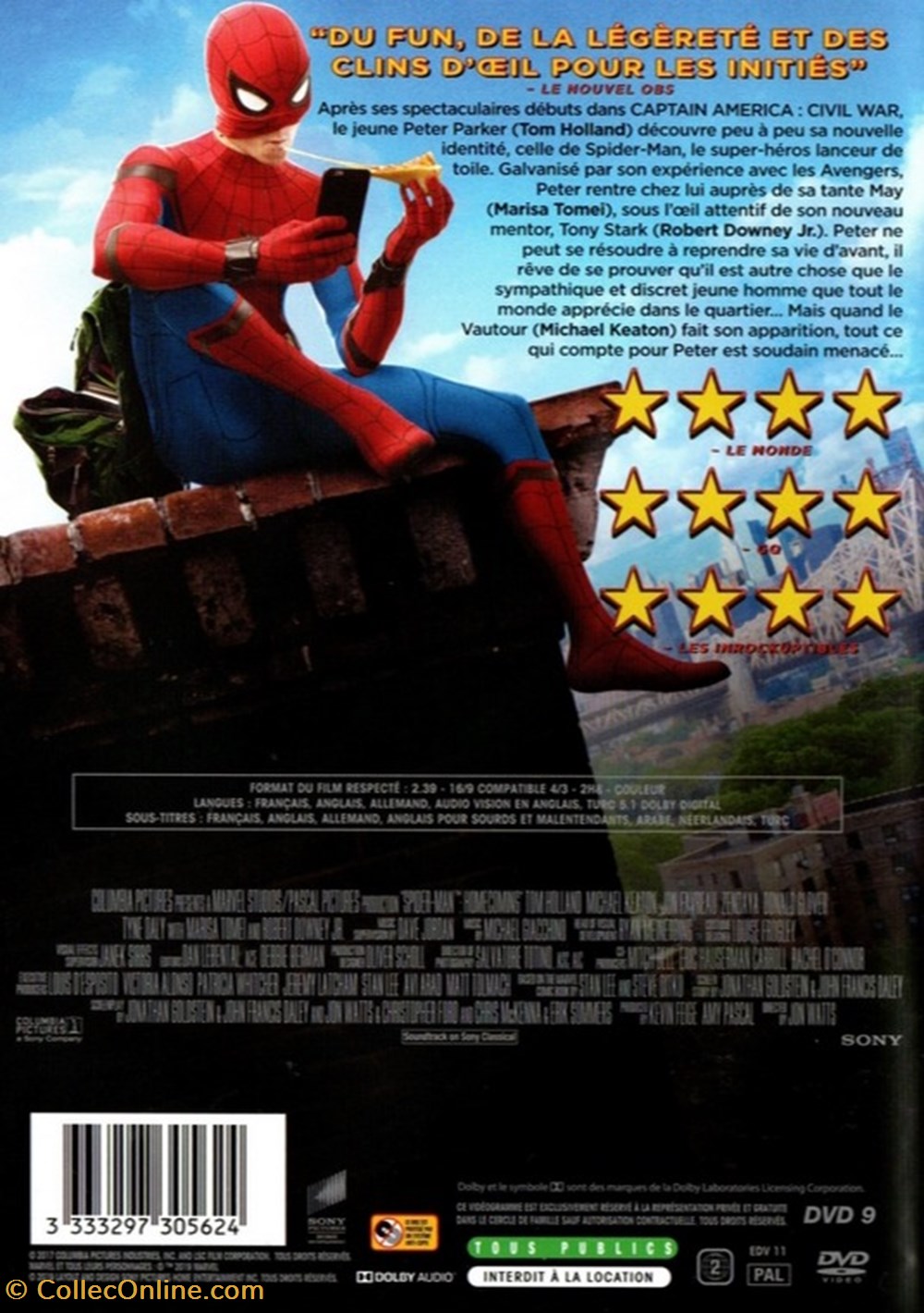 divers film dvd blu ray spider man homecoming