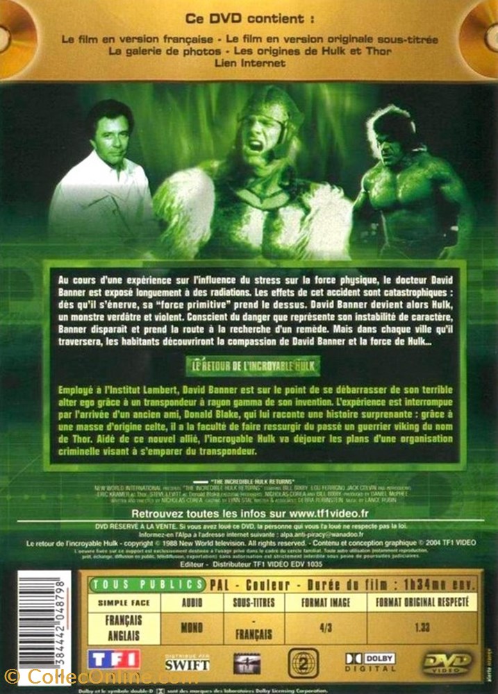 diver film dvd blu ray hulk le retour de incroyable hulk avec thor