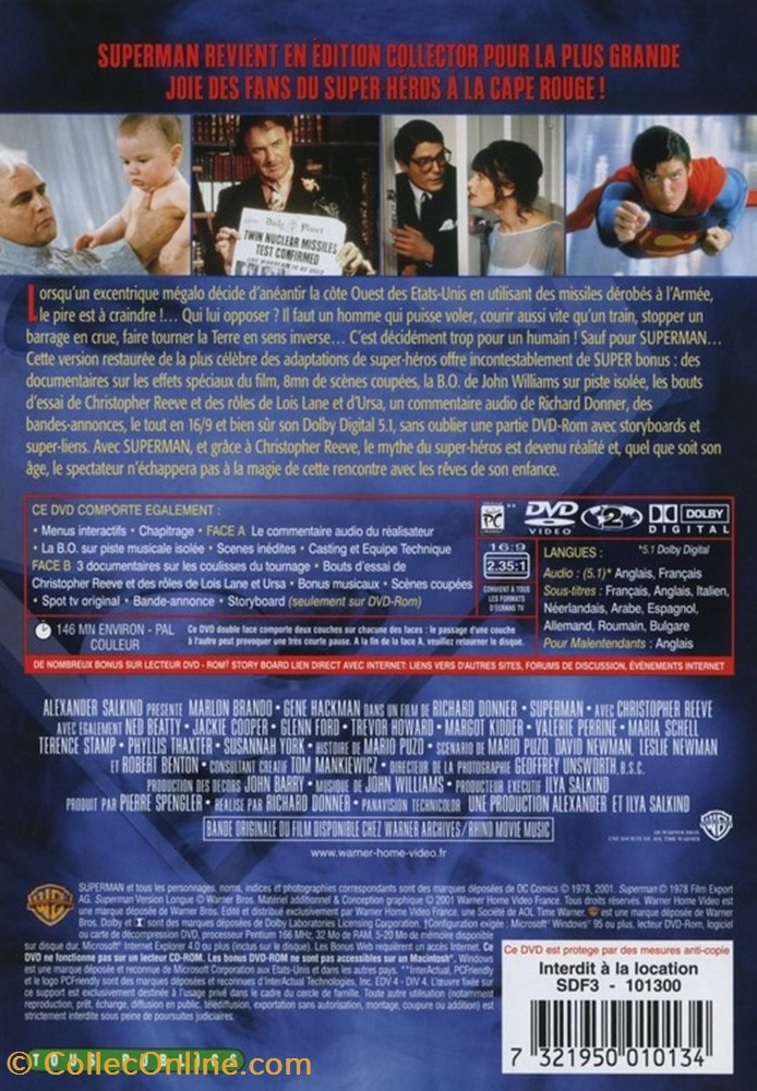 Superman 2 divers film dvd blu ray superman