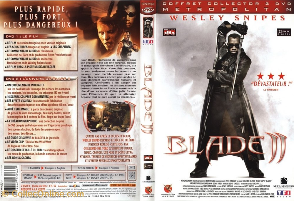divers film blu ray blade ii coffret collector 2 dvd