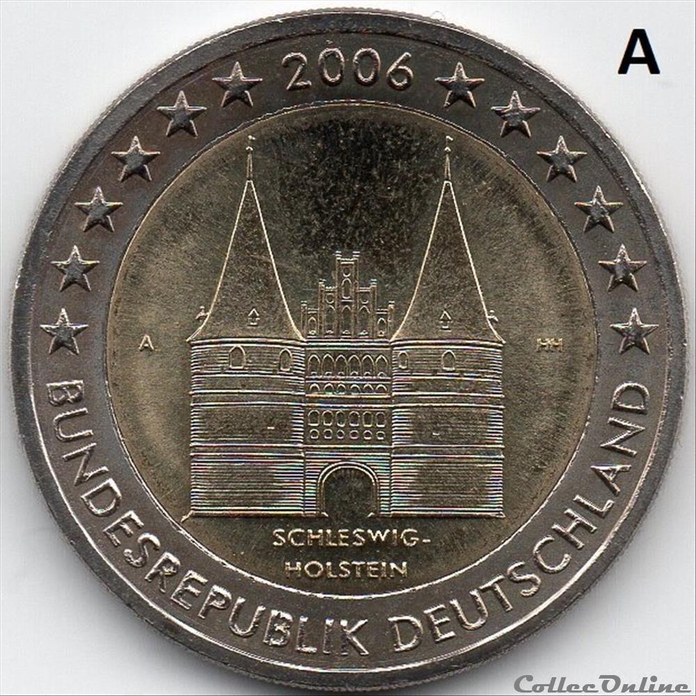 monnaie euro allemagne schleswig holstein 2006