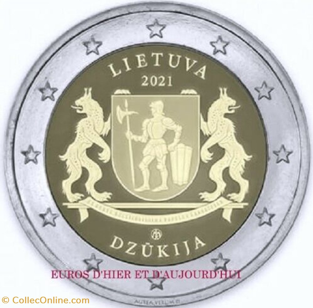 monnaies euros lituanie region dzukija 2021