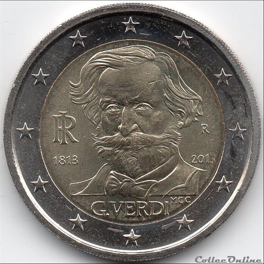 Giuseppe Verdi 2013 monnaie euro italie giuseppe verdi 2013
