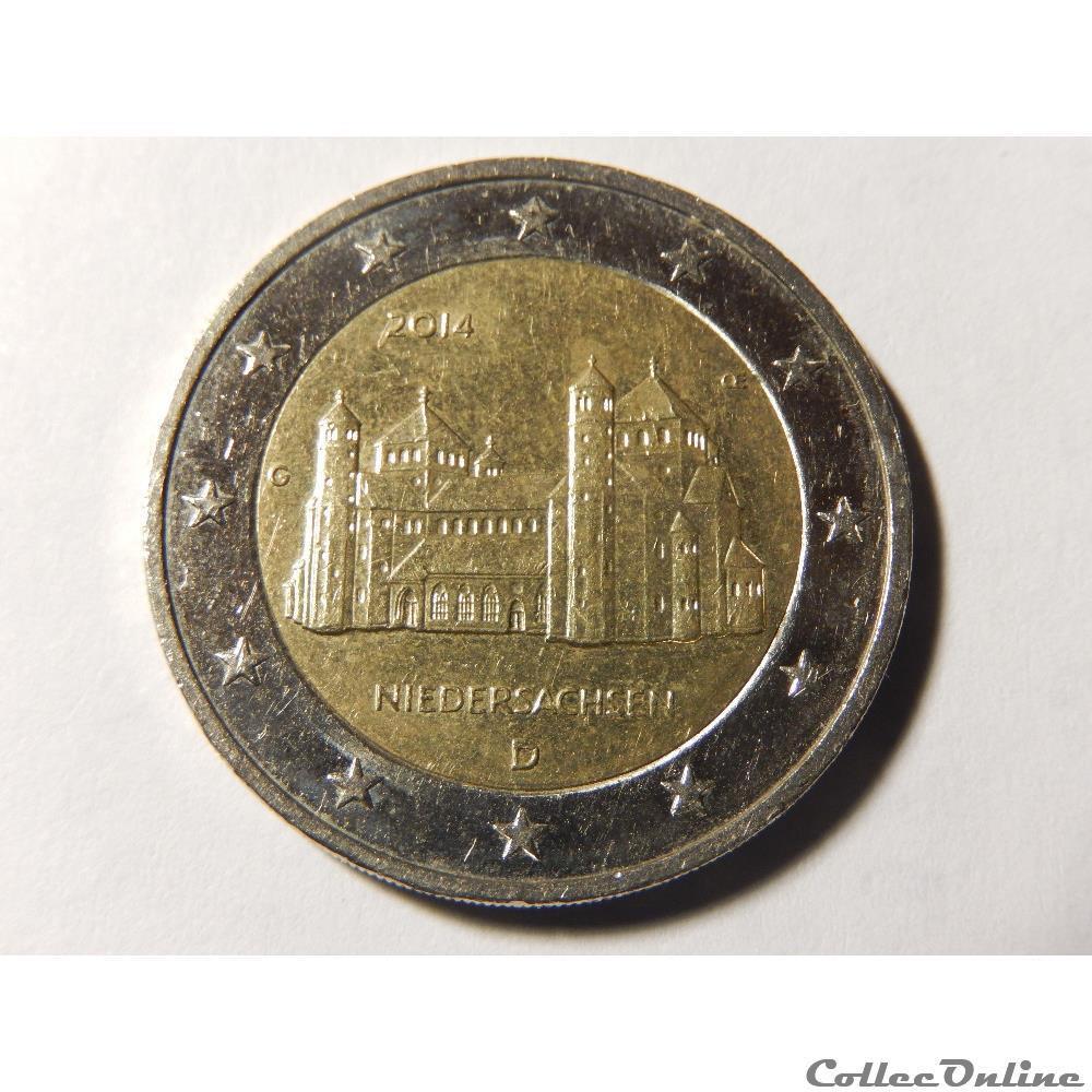 niederchsen 2014 D monnaie euro allemagne niederchsen 2014 d