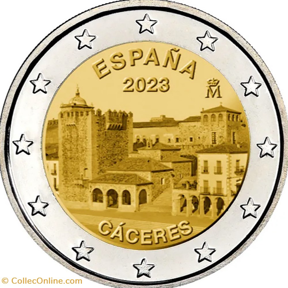 caceres 2023 monnaies euros espagne caceres 2023