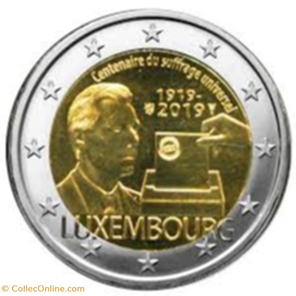 100 ans suffrage universel 2019 monnaies euros luxembourg 100 ans suffrage universel 2019