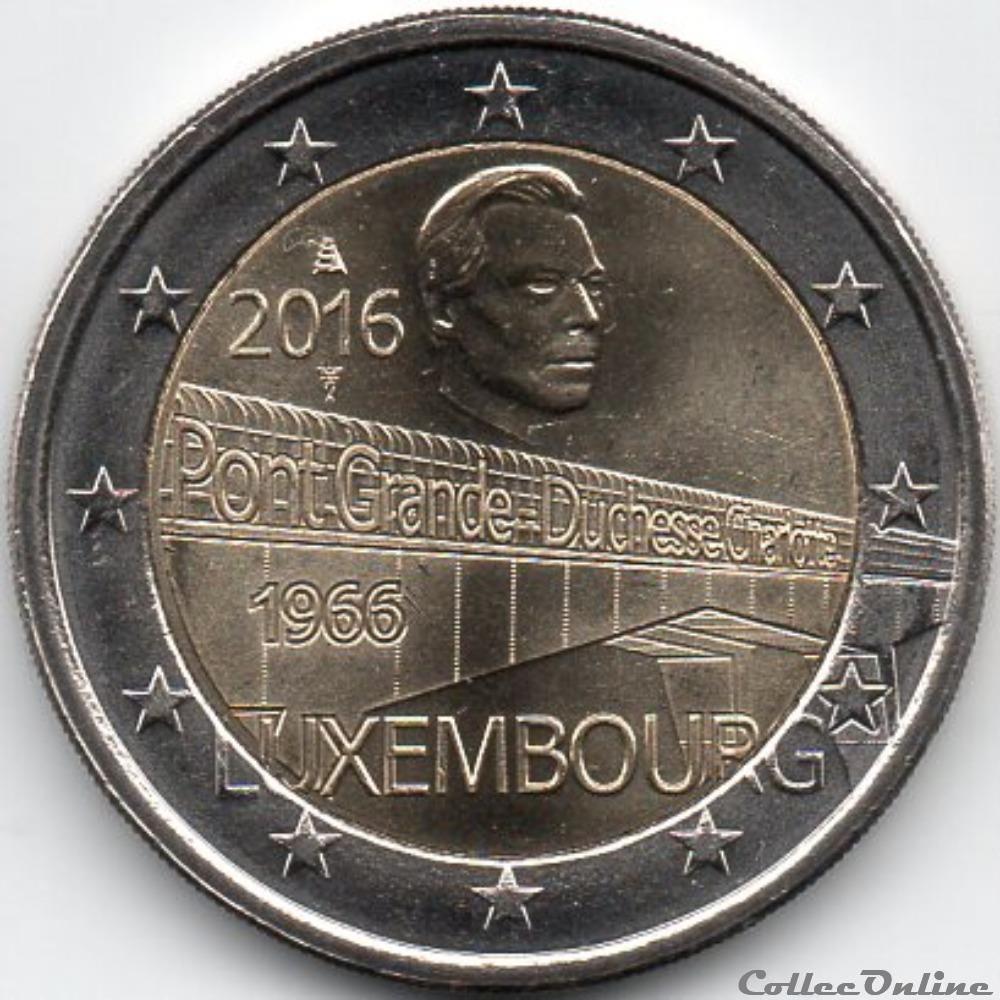 monnaie euro luxembourg 50 eme anniver du pont grande duchesse charlotte