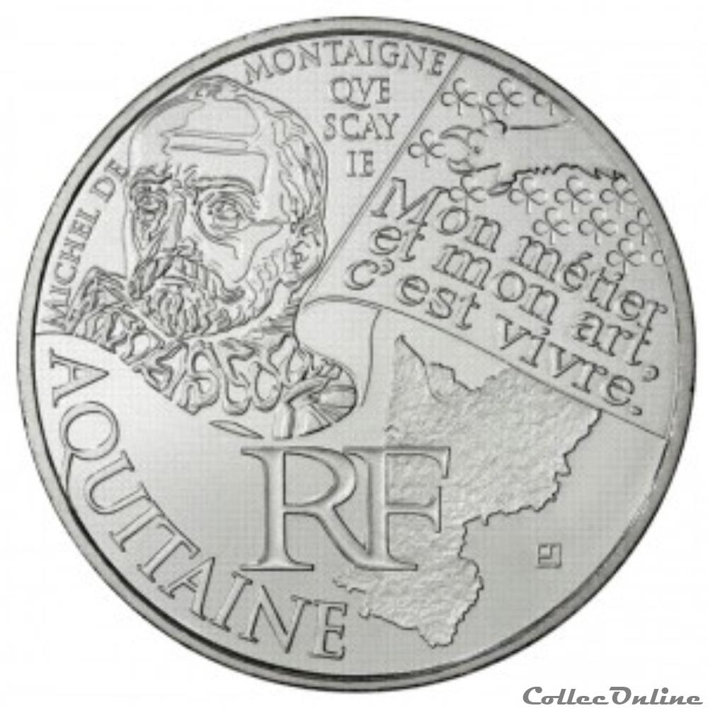monnaie france lettonie 10e aquitaine 2012