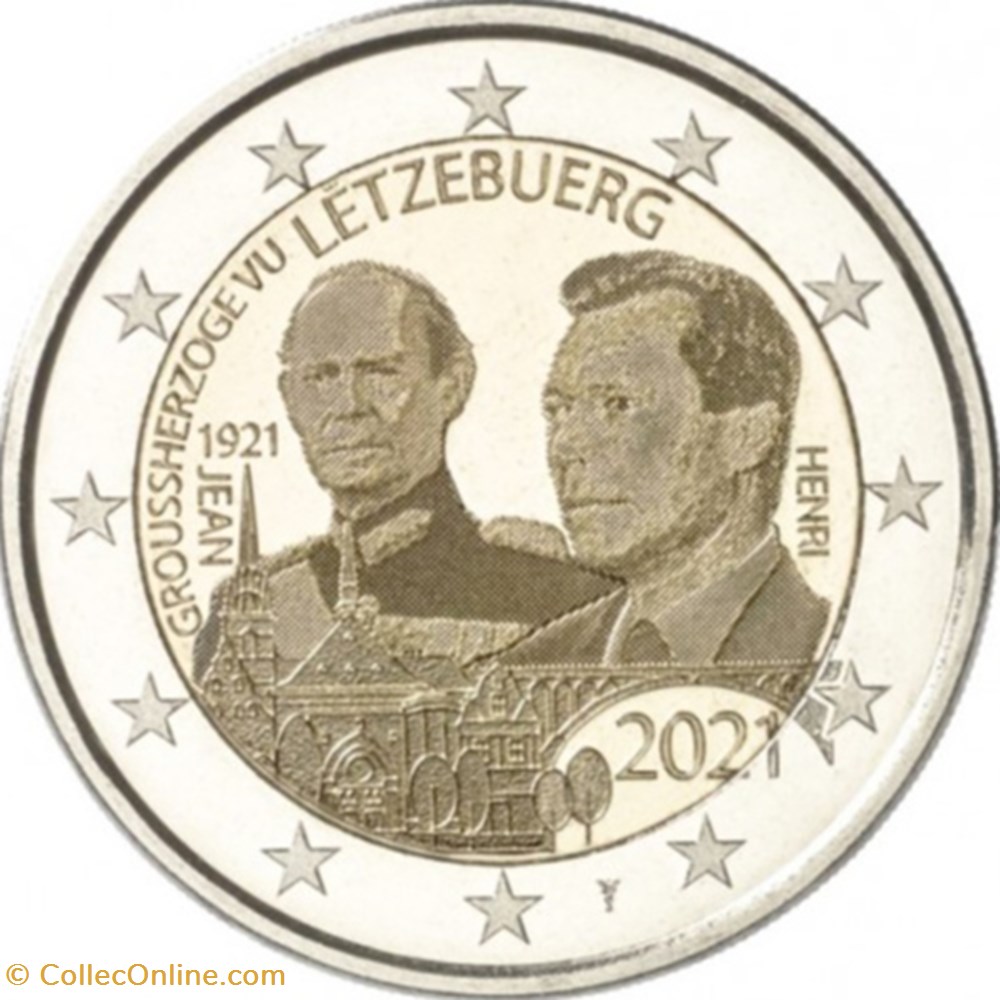 monnaies euros luxembourg grand duc henri 2021