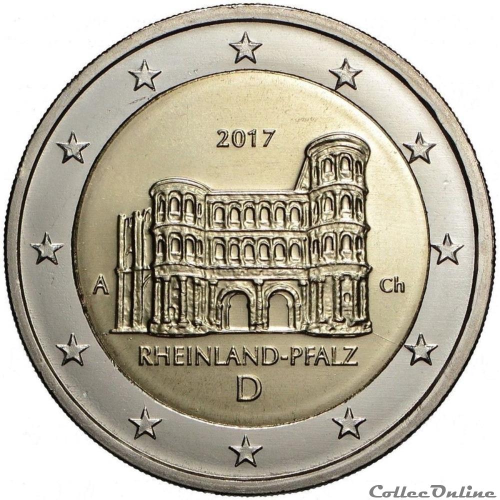 rheiland pfalz 2017 D monnaie euro allemagne rheiland pfalz 2017 d