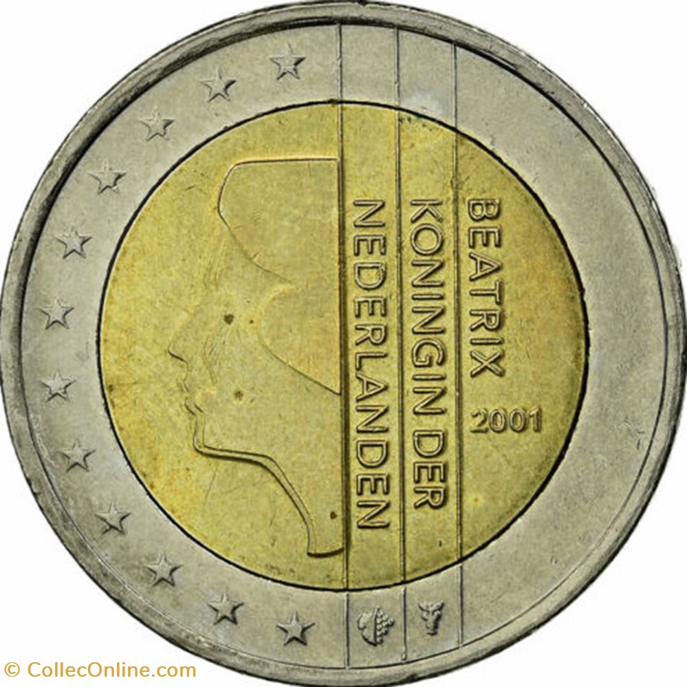 monnaies euros pays bas beatrix 2001