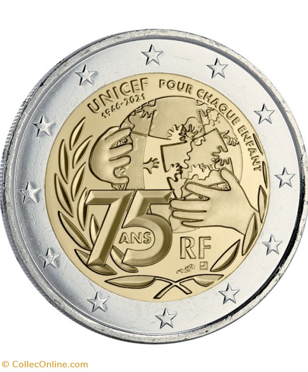 unicef 2021 monnaies euros a france unicef 2021