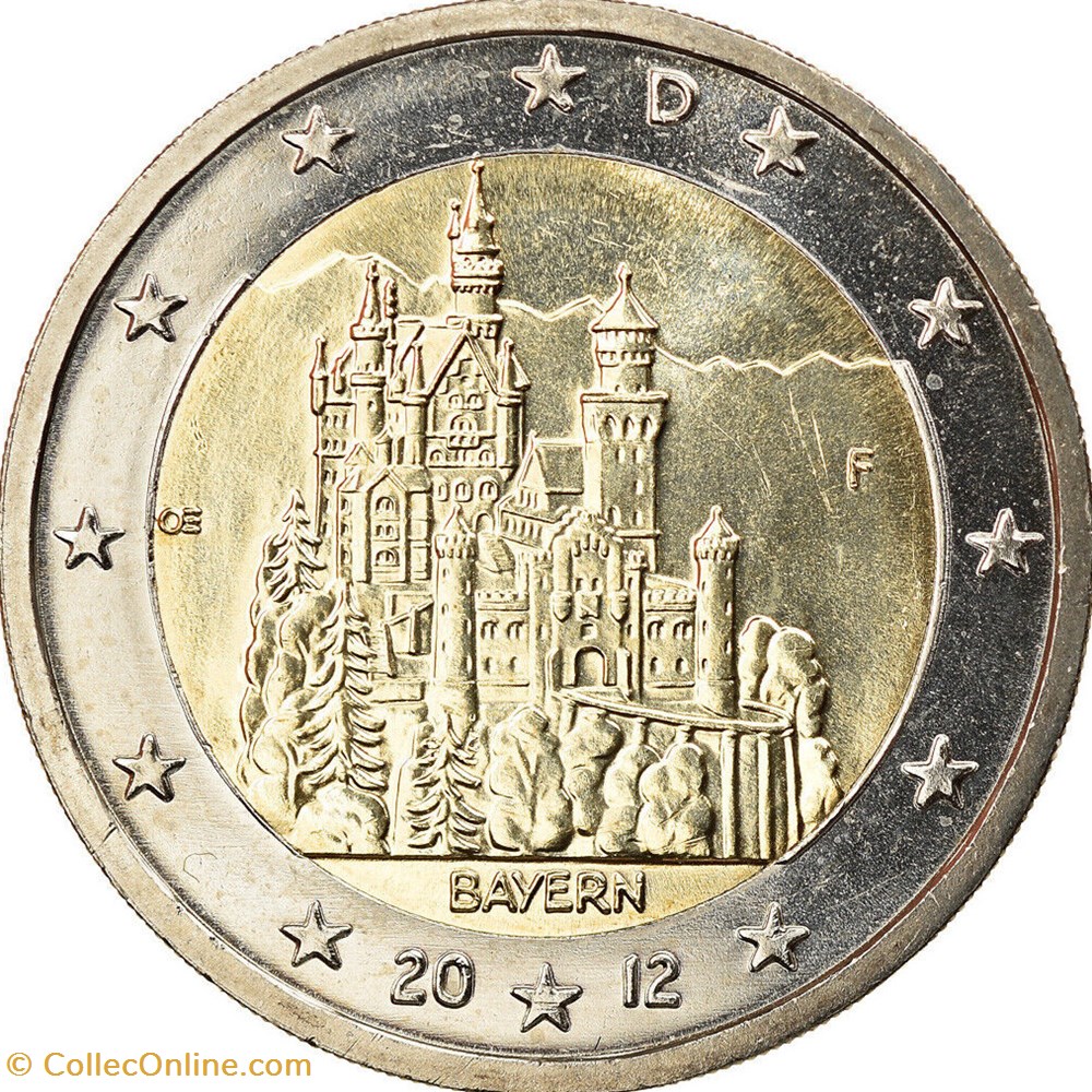monnaies euros allemagne bayen 2012 f