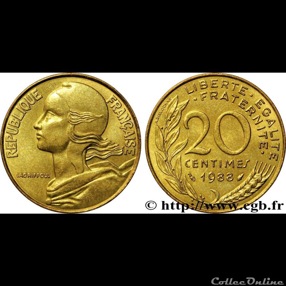 20 centimes mariane 1988 monnaie euro luxembourg 20 centimes mariane 1988