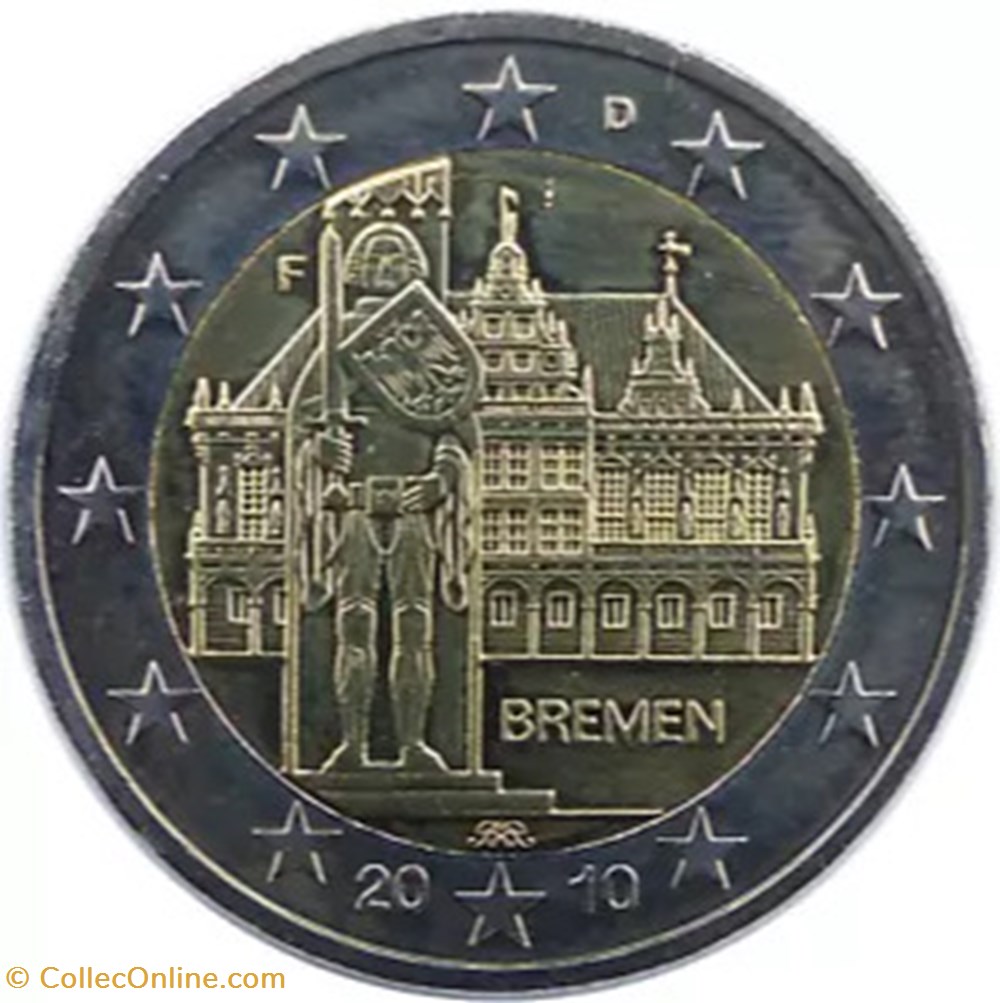 monnaies euros a allemagne breme f 2010
