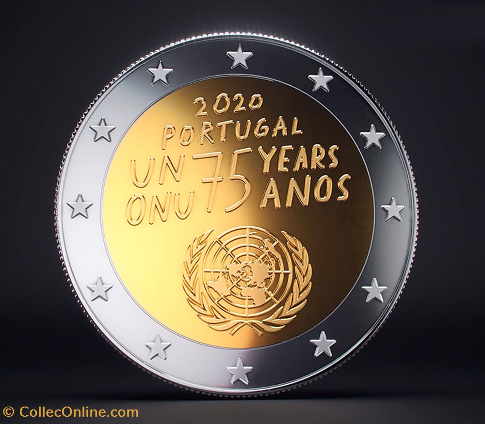75 ans de onu 2020 monnaie euro portugal 75 ans de onu 2020