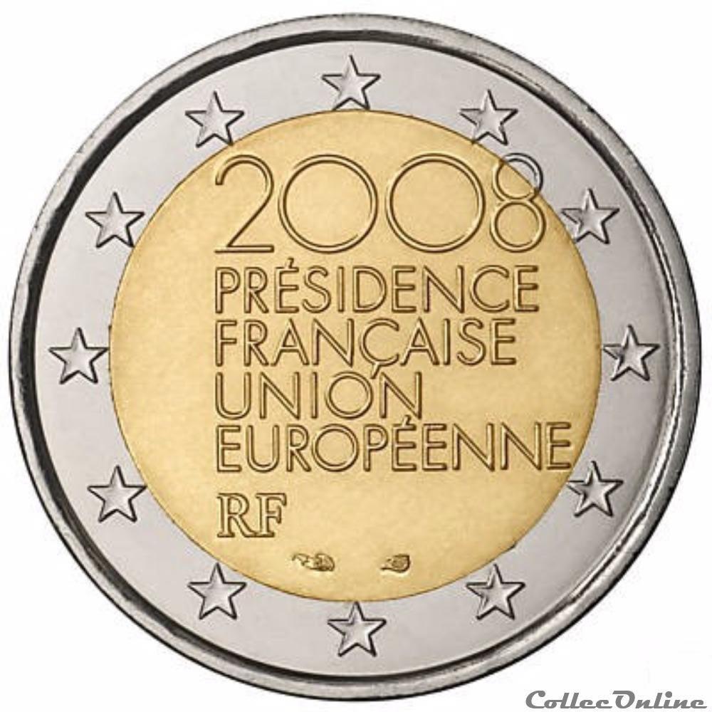 2 euro munt 2008 presidence francaise union europeenne rf waarde