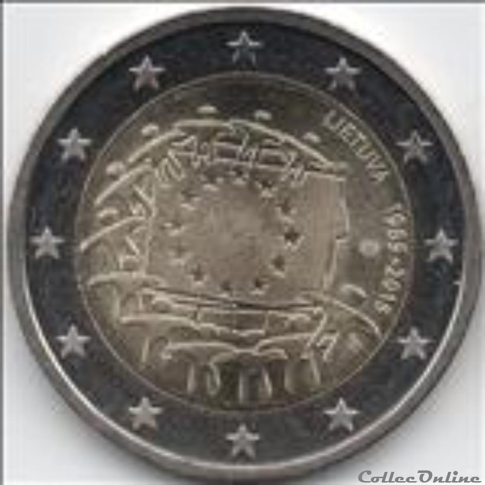30e anniversaire drapeau europeen 2015 monnaie lituanie 30e anniversaire drapeau europeen 2015