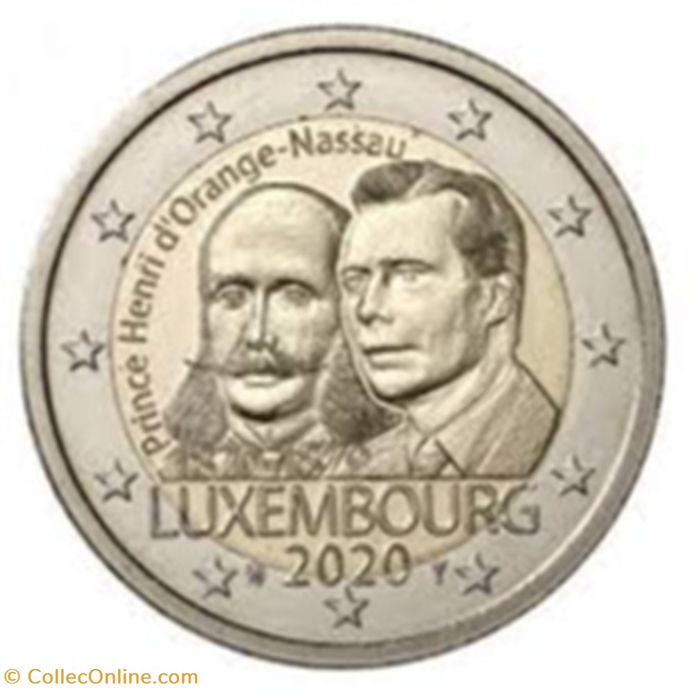 200 ans prince henri d'orange 2020 monnaie euro luxembourg 200 ans prince henri orange 2020