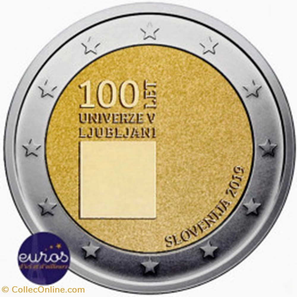 100 ans université ljubljana 2019 monnaies euros slovenie 100 ans universite ljubljana 2019