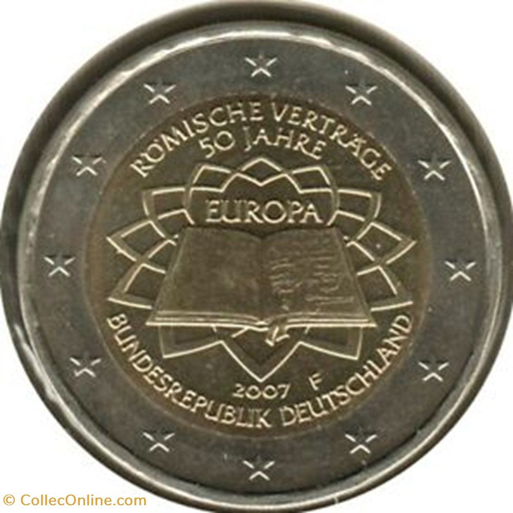 traité de rome 2007 (f) monnaies euros allemagne traite de rome 2007 f