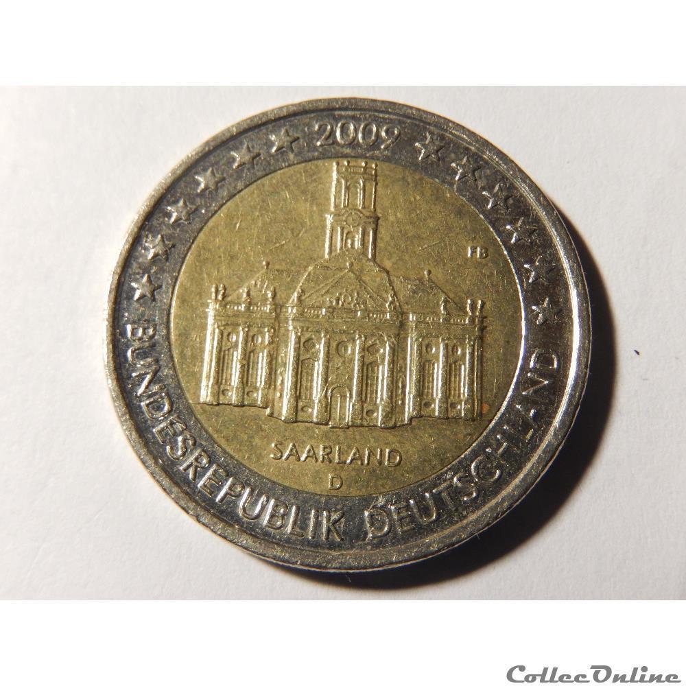 saarland 2009 monnaie euro allemagne saarland 2009