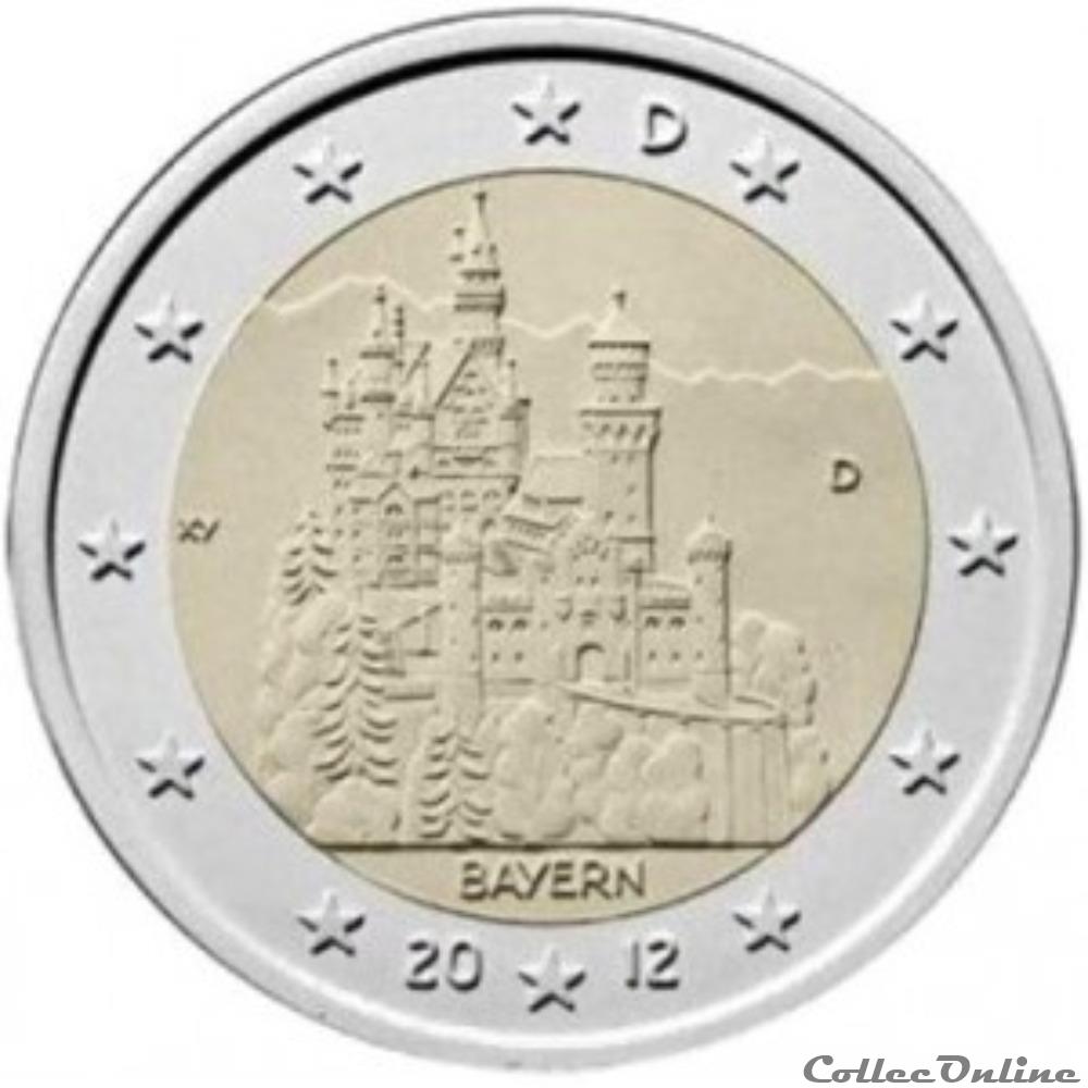 bayen 2012 d monnaie euro allemagne bayen 2012 d