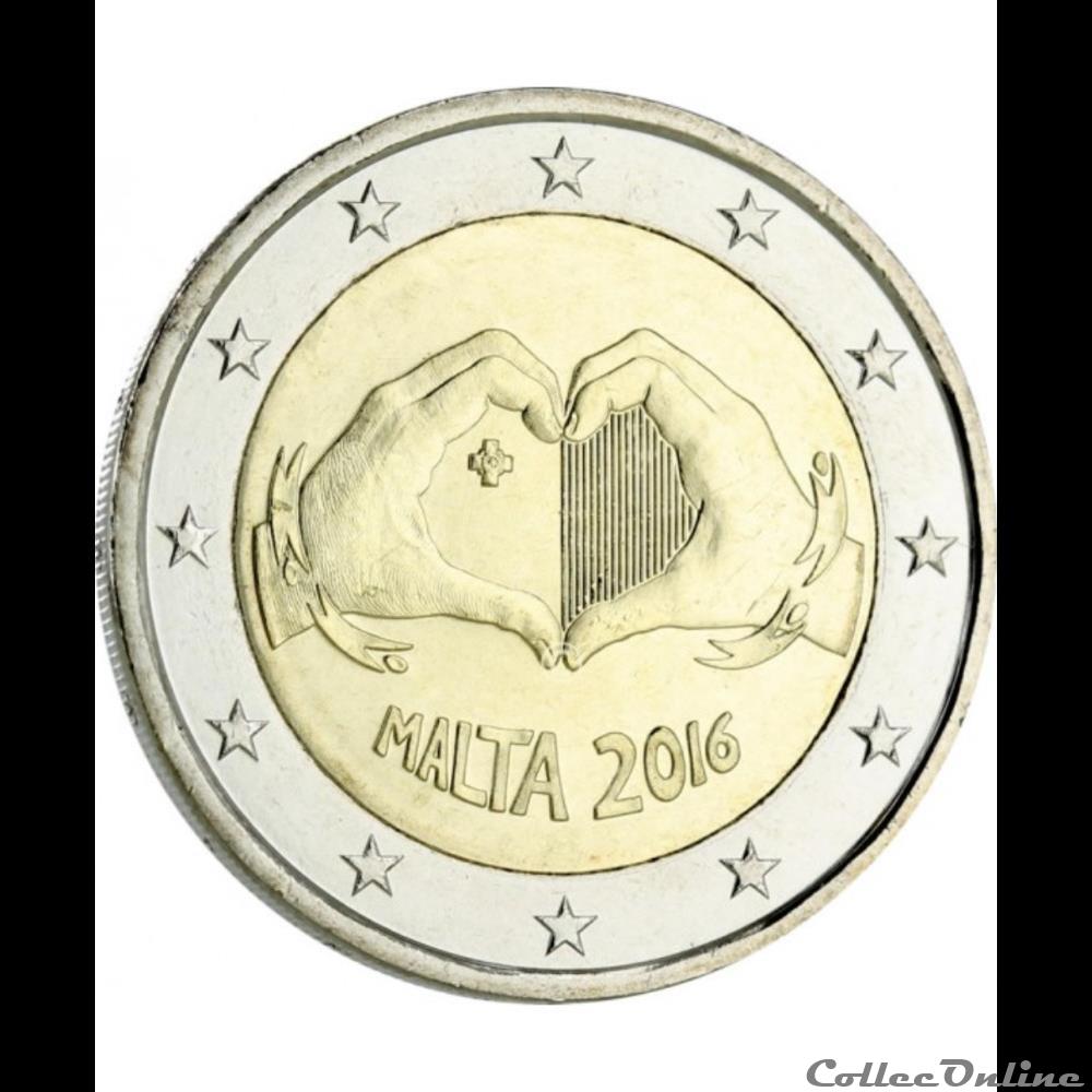 2 euros 2016 monnaie malte 2 euros 2016