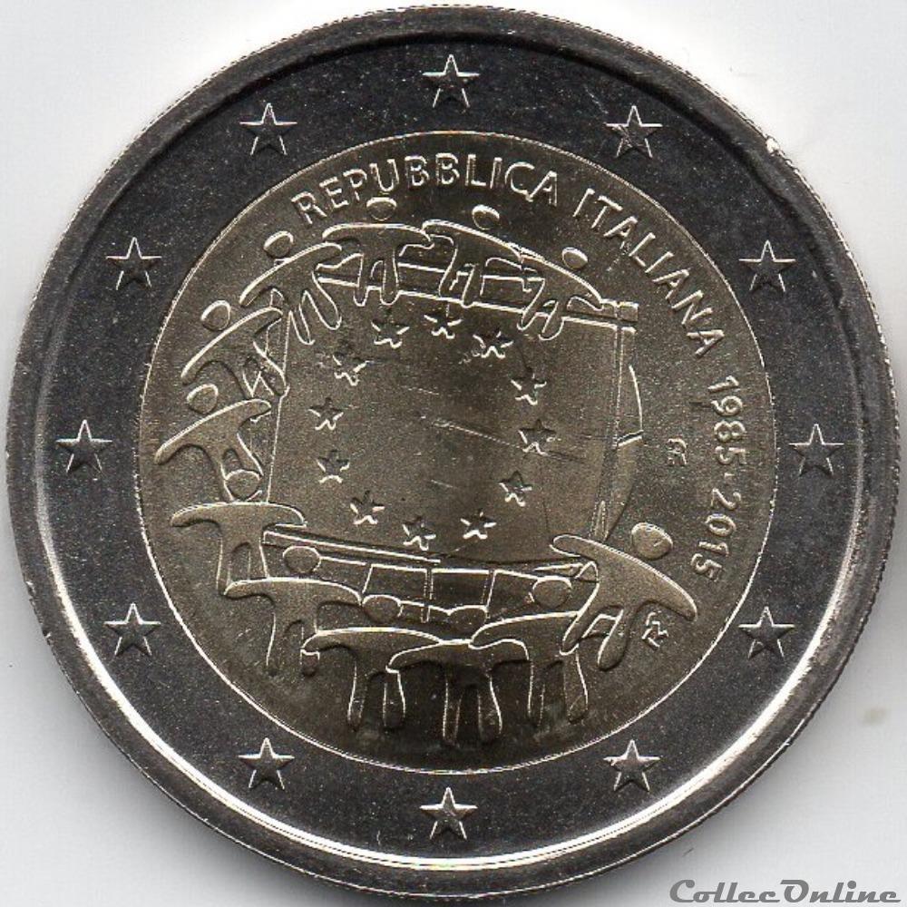 30e anniversaire drapeau europeen 2015 monnaie italie 30e anniversaire drapeau europeen 2015