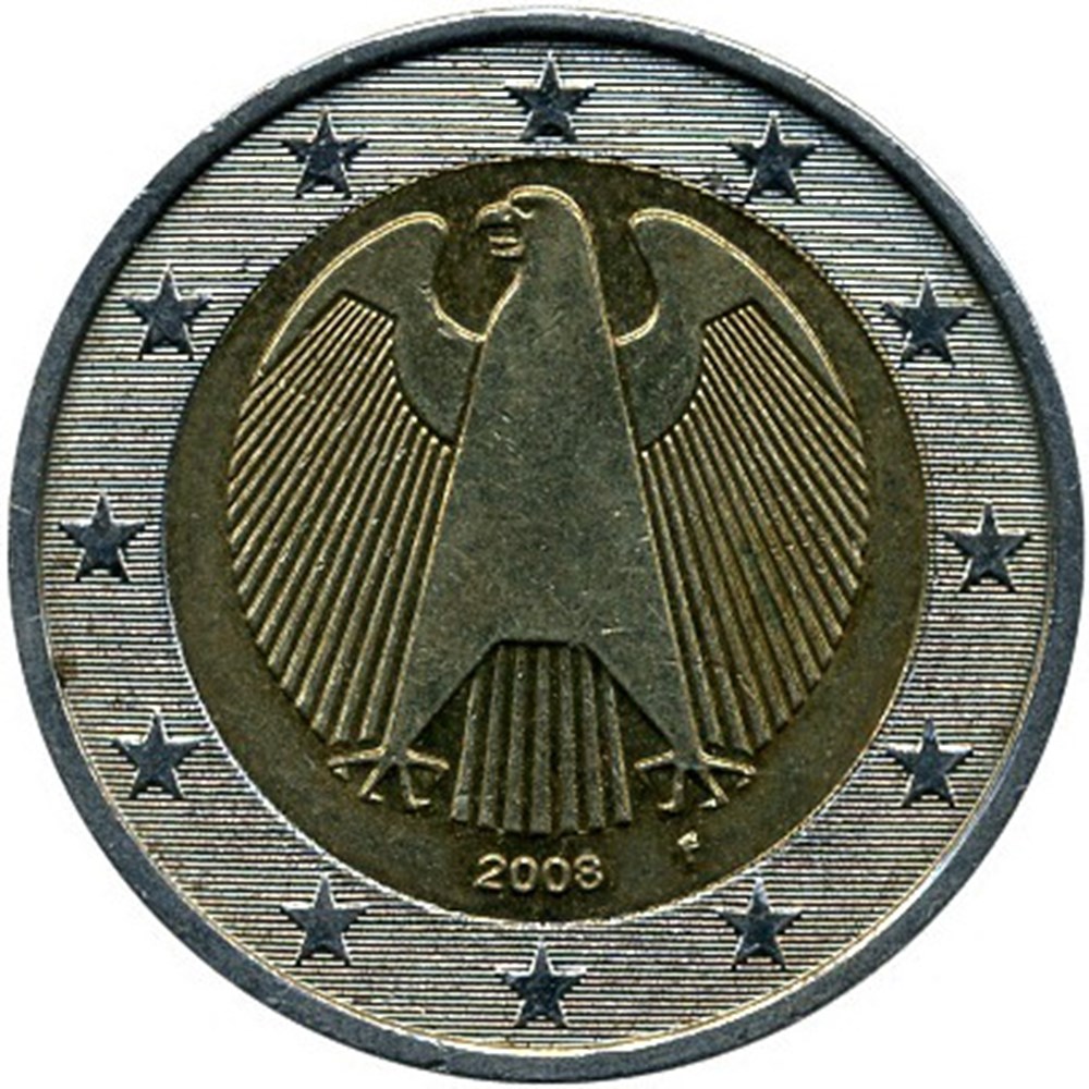 2 euros aigle 2008 (f) monnaies allemagne 2 euros aigle 2008 f