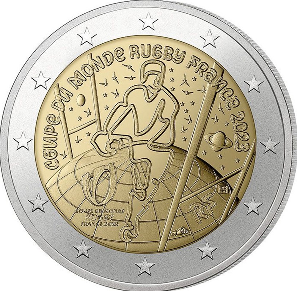 2 euros mondial rugby 2023 monnaies france 2 euros mondial rugby 2023