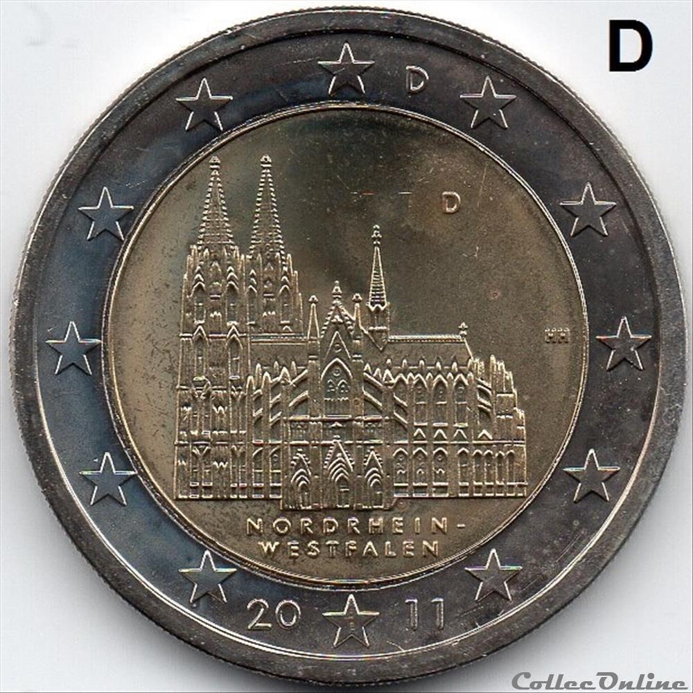 Cathédrale Cologne D monnaie euro allemagne cathedrale cologne d