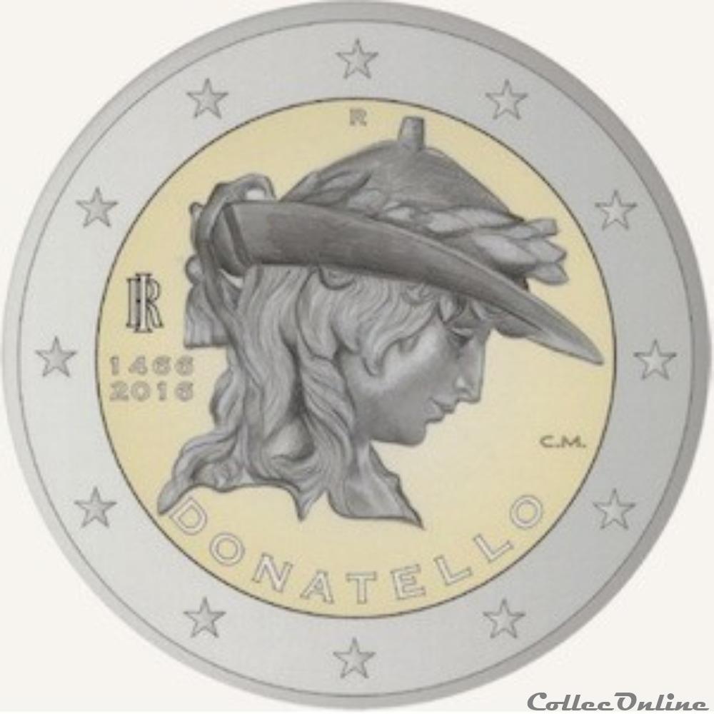 donatello 2016 monnaie euro italie donatello 2016