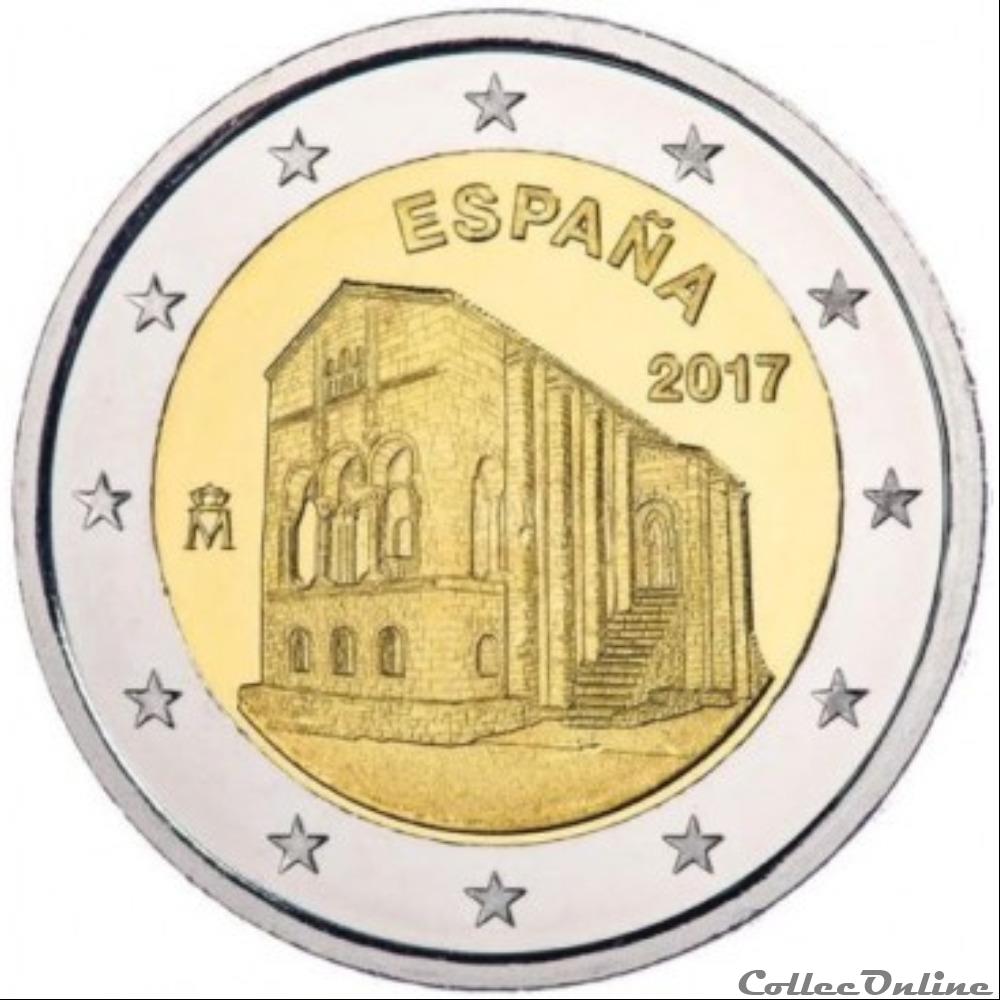 monnaie euro eglise santa maria asturies 2017