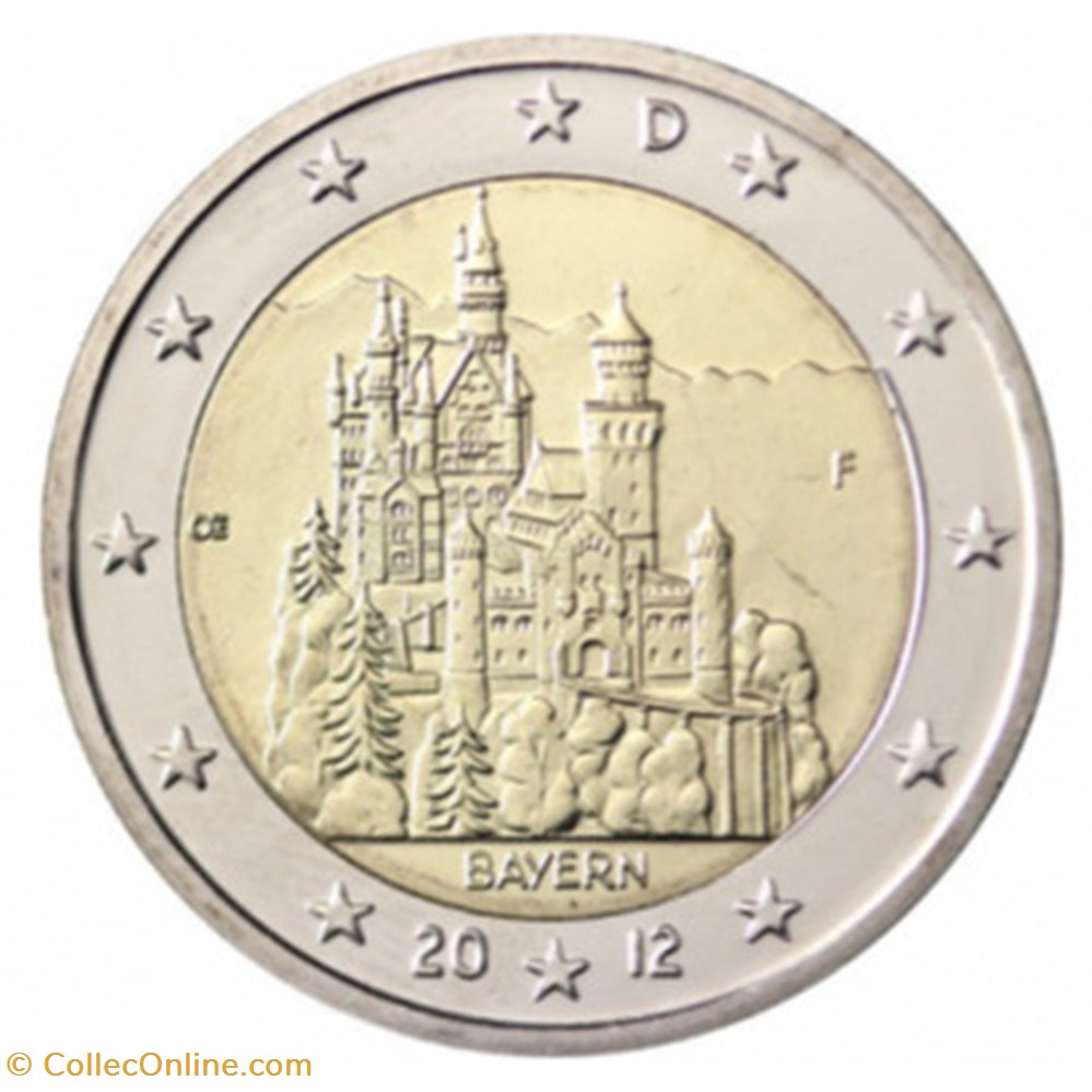 bayern 2012(f) monnaies euros allemagne bayern 2012 f