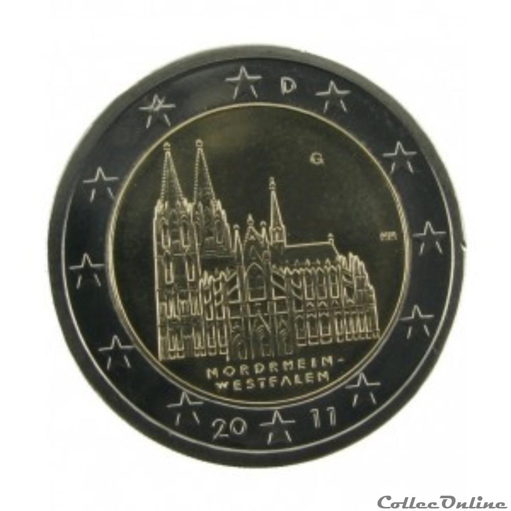 monnaie euro allemagne nord wesfafen 2011 g