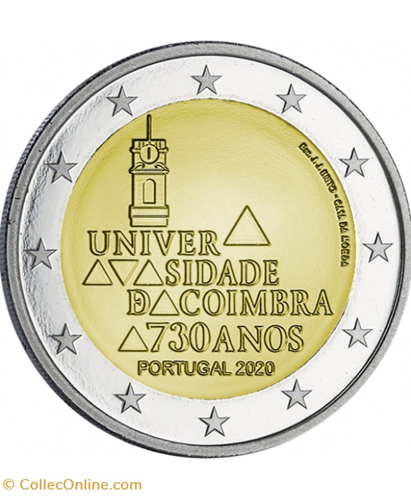 730 ans université coimbra 2020 monnaie euro portugal 730 ans universite coimbra 2020