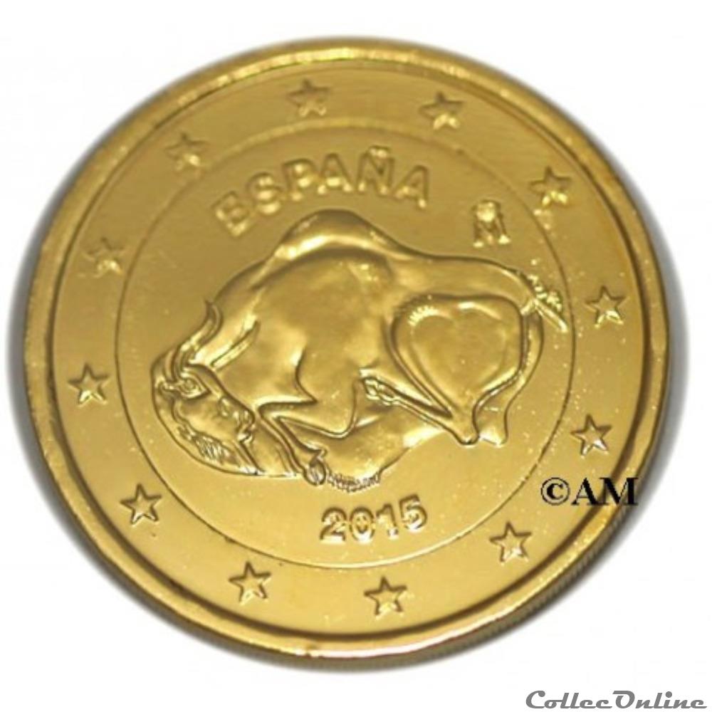 2 euros dores espagne2015 monnaie 2 euros dores espagne2015