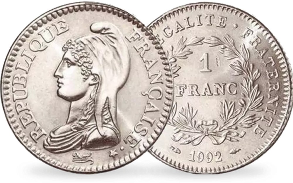 monnaies europe medievale france 1 franc mariane 1992