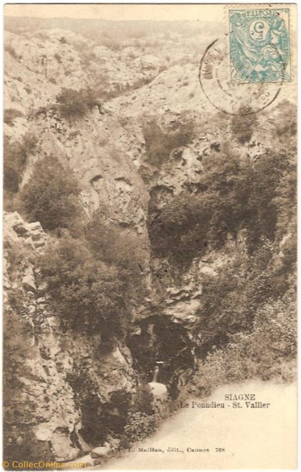 cartes postales europe france saint vallier le ponadieu pont naturel sur la siagne