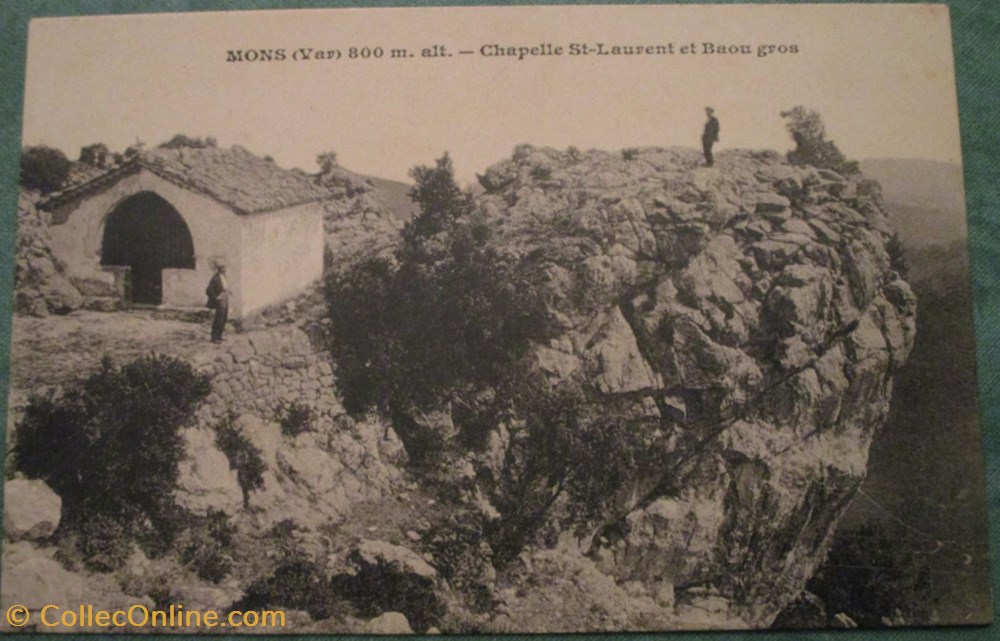 M23 "Mons, Chapelle Saint Laurent et Baou Gros" cartes postales europe france m23 mons chapelle saint laurent et baou gros