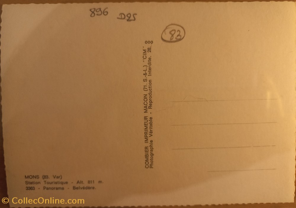 cartes postales europe france m19 panorama belvedere