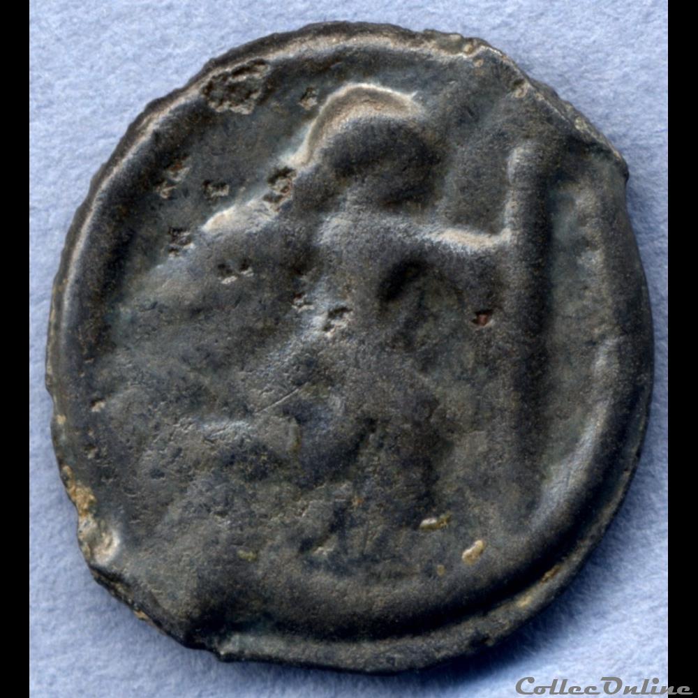 Série 36 DT 219 Potin au guerrier dit à l'ange monnaie antique gauloise serie 36 dt 219 potin au guerrier dit a ange