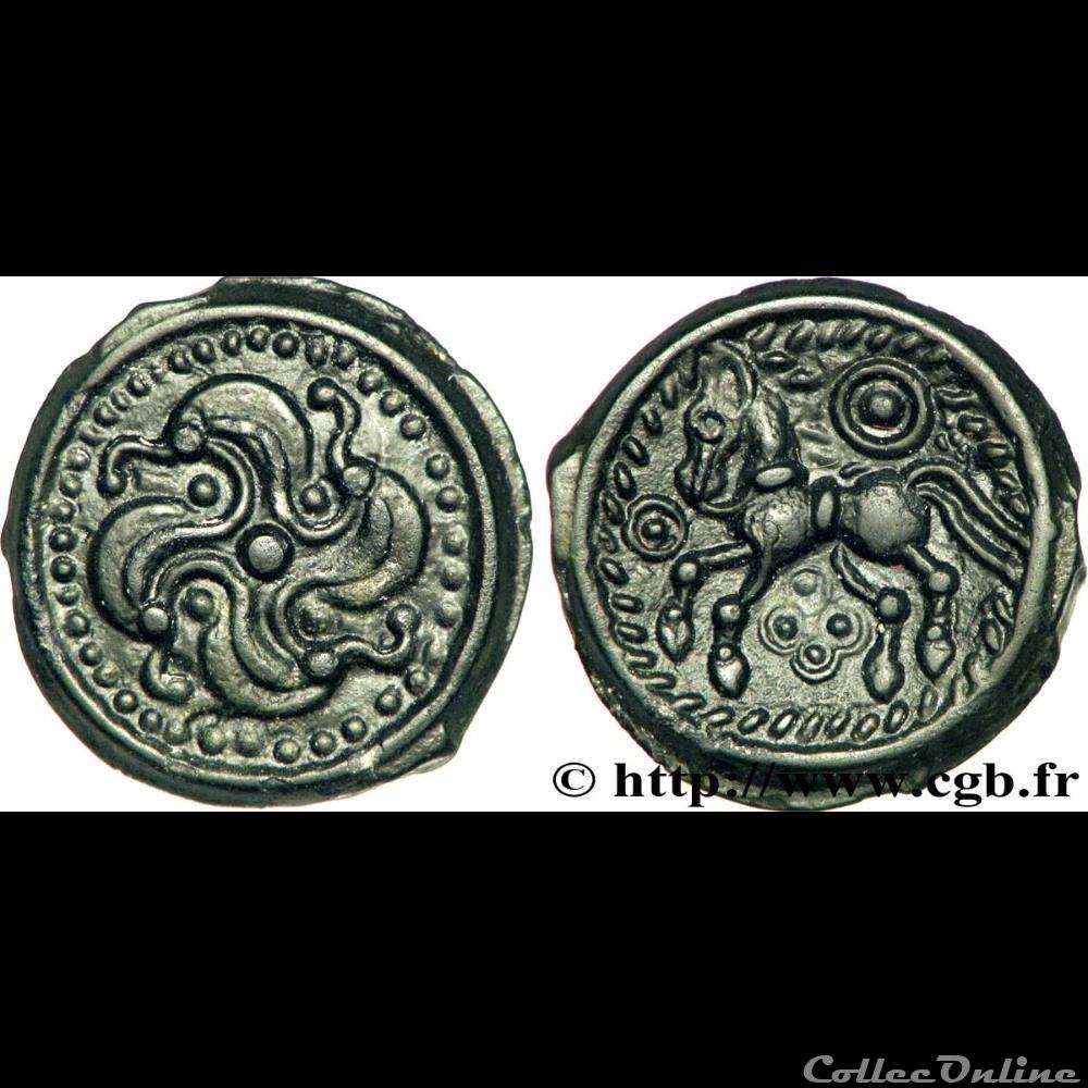 monnaies antiques av jc ap celtes potin a la swastika des suessions dt 214
