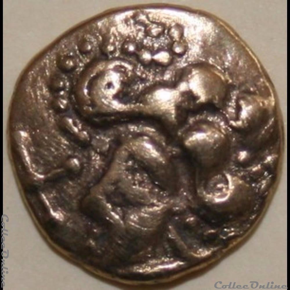 Série 323 DT 2228 quart de statère au trépied monnaie antique gauloise serie 323 dt 2228 quart de statere au trepied